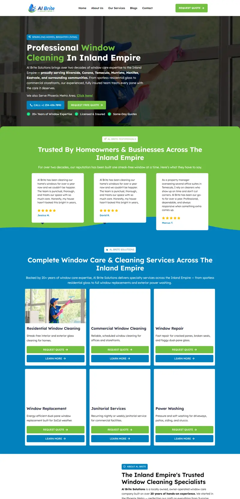Al Brite Solutions website