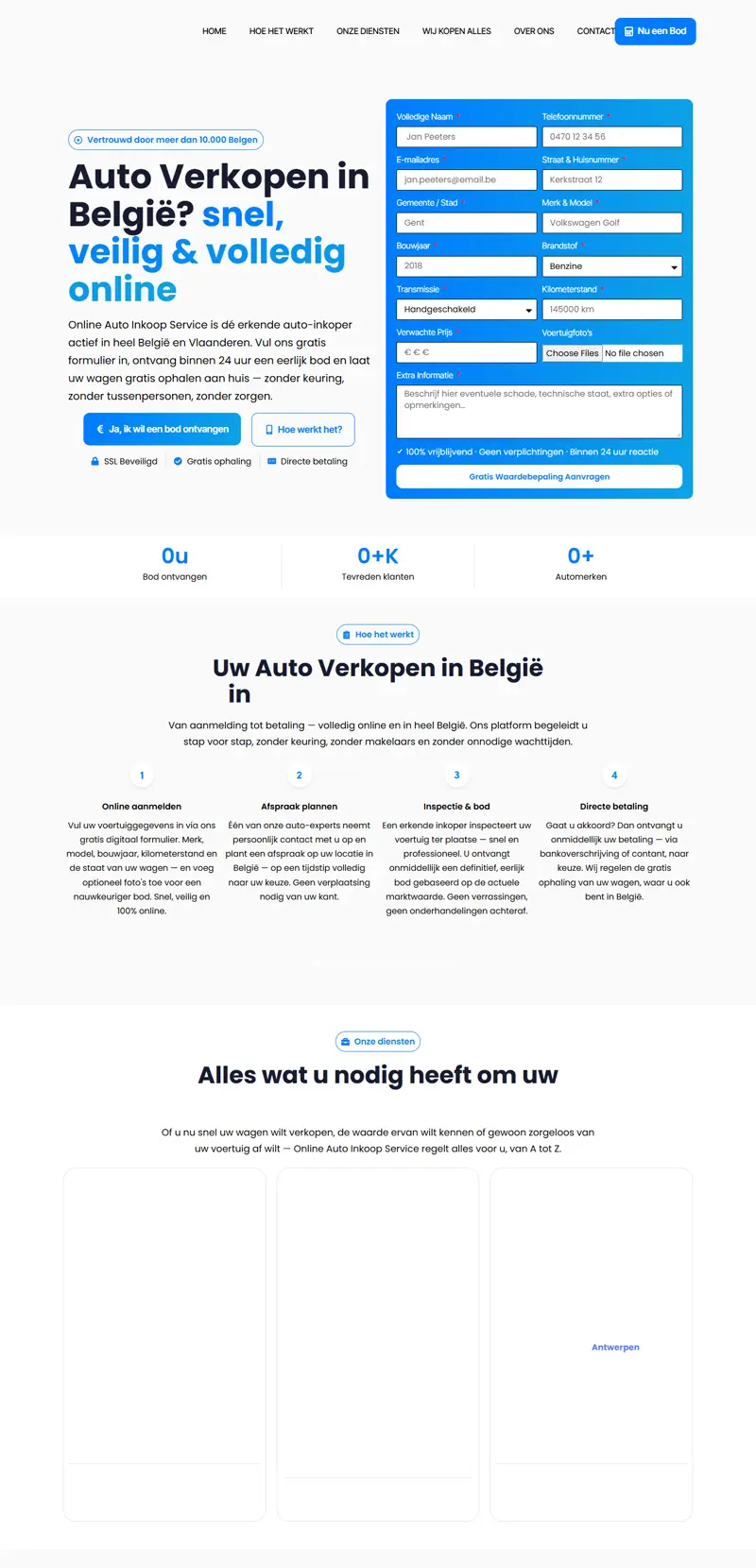 Online Autoinkoop Services website