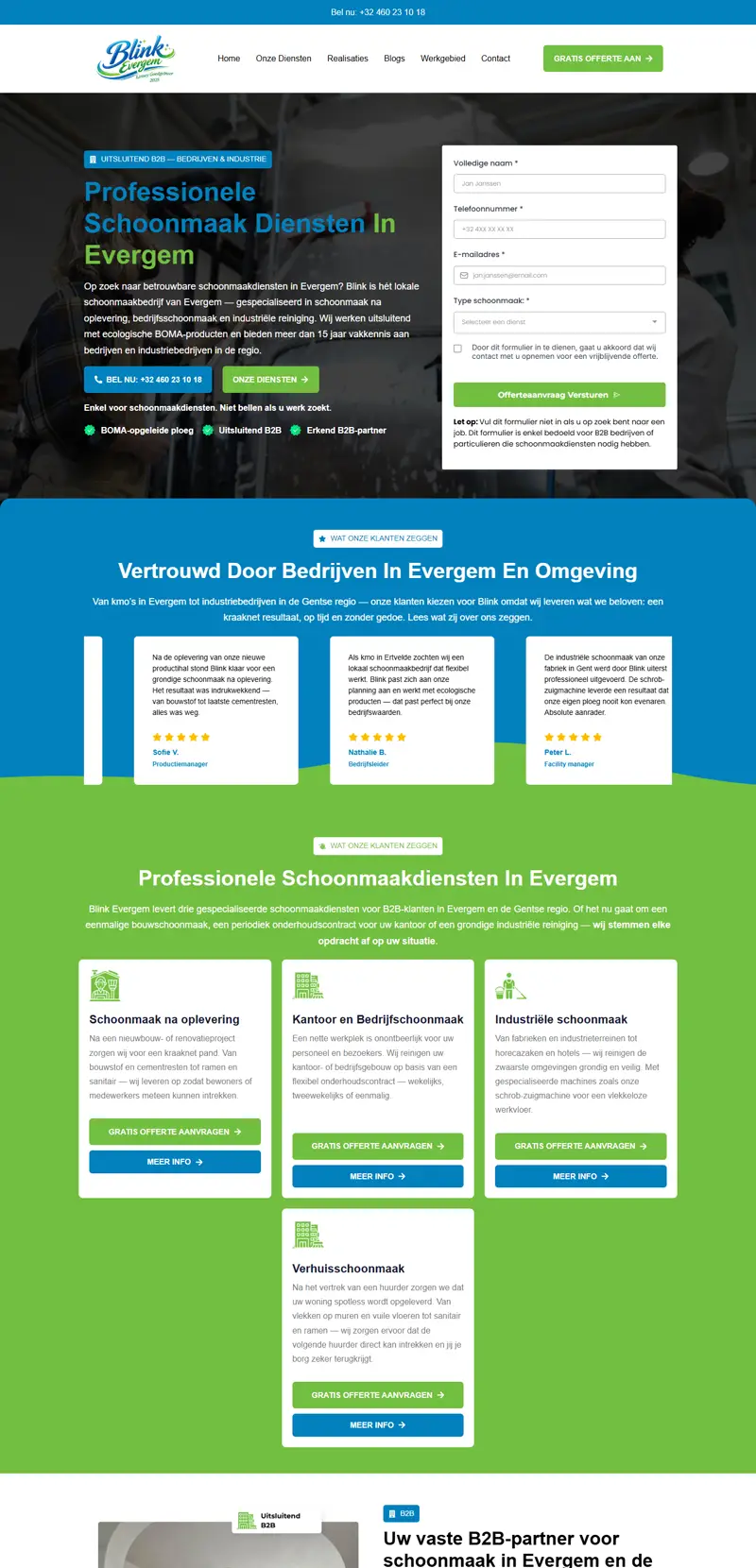 Blink Evergem website