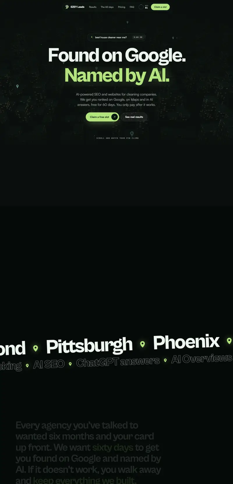 EZEY Leads website