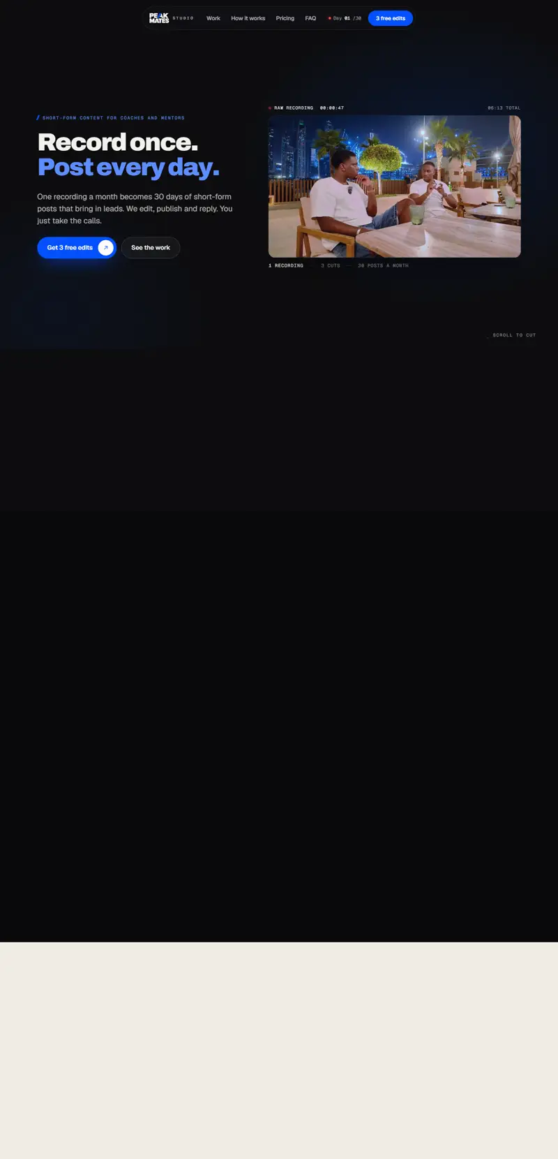 Peakmates Studio website